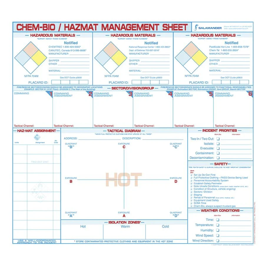 Tactical Worksheet Laminated Oversized Salamander Technologies LLC Tactical Worksheet Laminated Oversized Salamander Technologies LLC