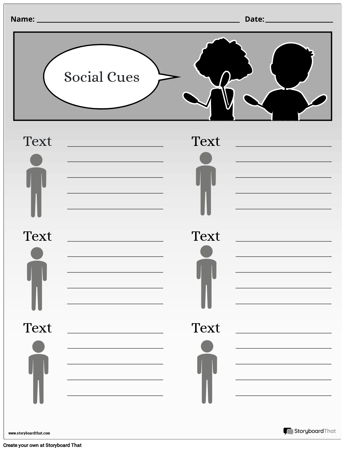 Teach Social Cues Free Worksheets From Storyboard That Teach Social Cues Free Worksheets From Storyboard That
