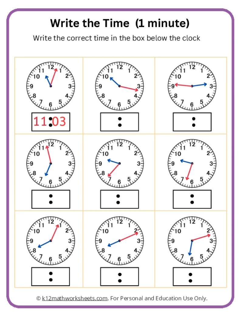 Telling Time Worksheets Telling Time Worksheets