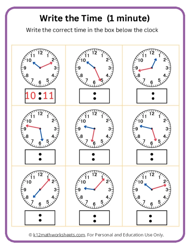 Telling Time Worksheets Telling Time Worksheets