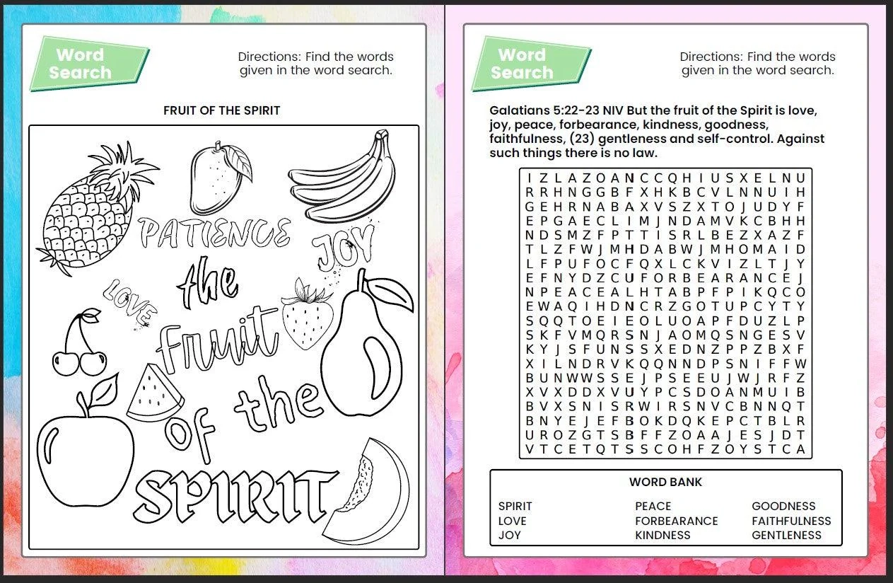 The Fruit Of The Spirit Galatians 5 16 26 Printable Bible Lesson S Sunday School Store The Fruit Of The Spirit Galatians 5 16 26 Printable Bible Lesson S Sunday School Store