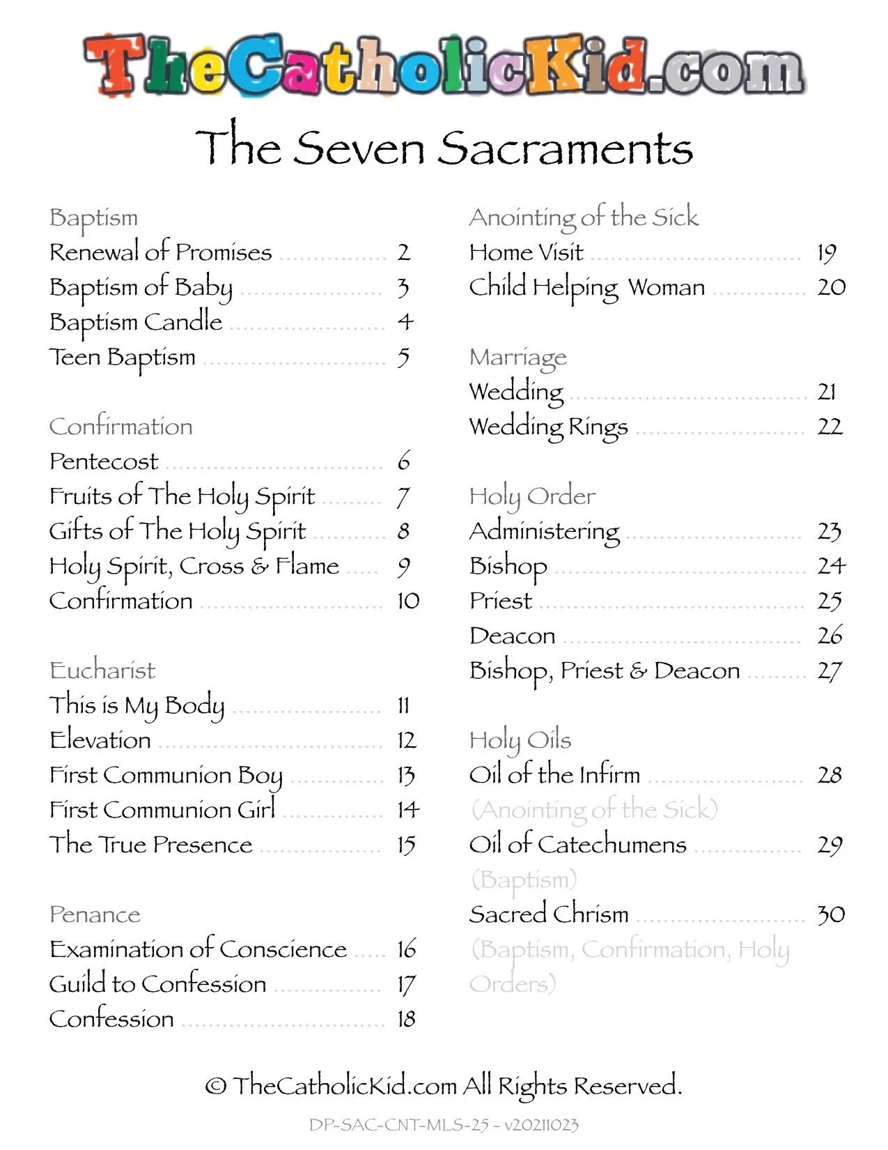 The Seven Sacraments Download Pack The Seven Sacraments Download Pack