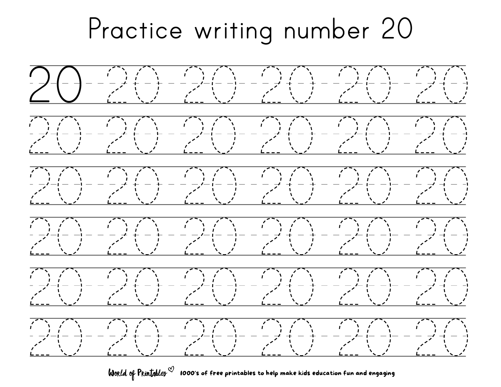 Tracing Numbers 1 To 20 Printable Worksheets World Of Printables Tracing Numbers 1 To 20 Printable Worksheets World Of Printables