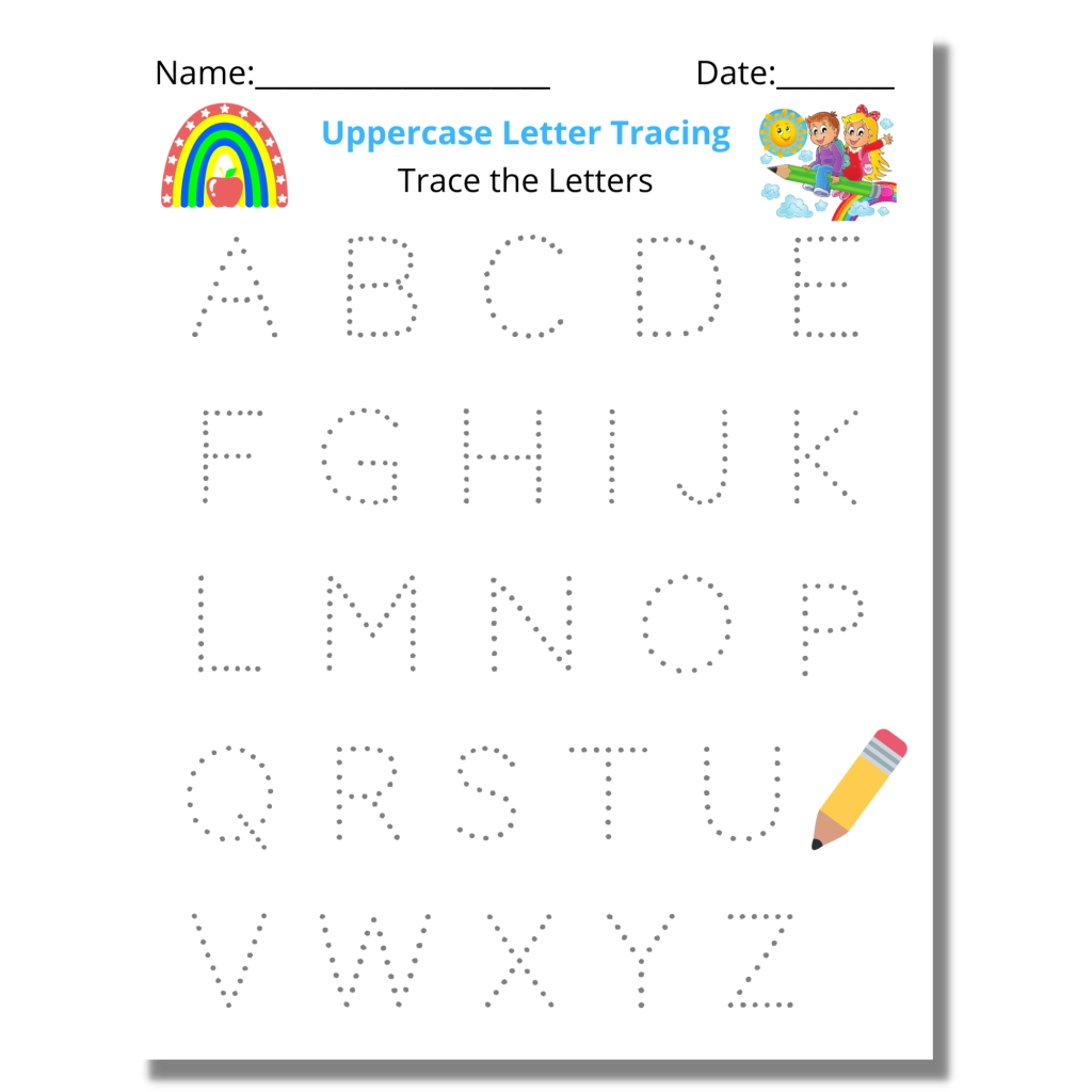 Uppercase Writing Chart Letter Tracing Practice Worksheet At Home With Zan Printables Uppercase Writing Chart Letter Tracing Practice Worksheet At Home With Zan Printables