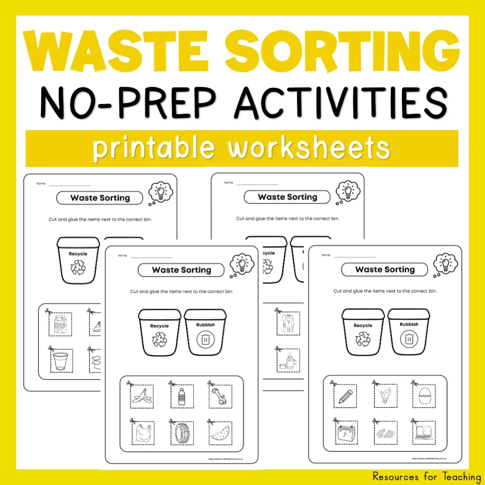 Printable Recycling Sorting Activity Worksheet Printable Recycling Sorting Activity Worksheet
