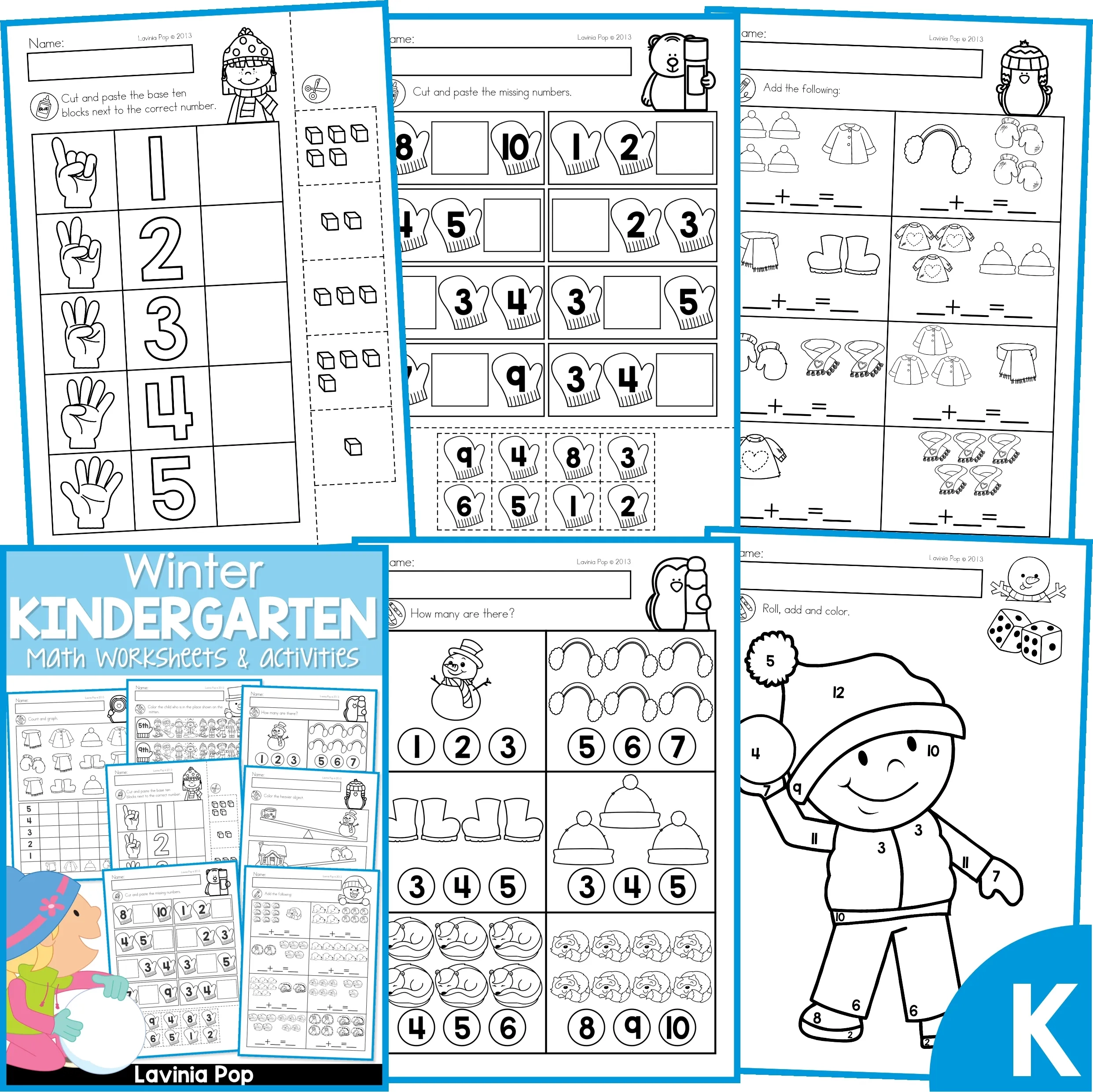 Winter Kindergarten Math Worksheets And Activities No Prep Winter Kindergarten Math Worksheets And Activities No Prep