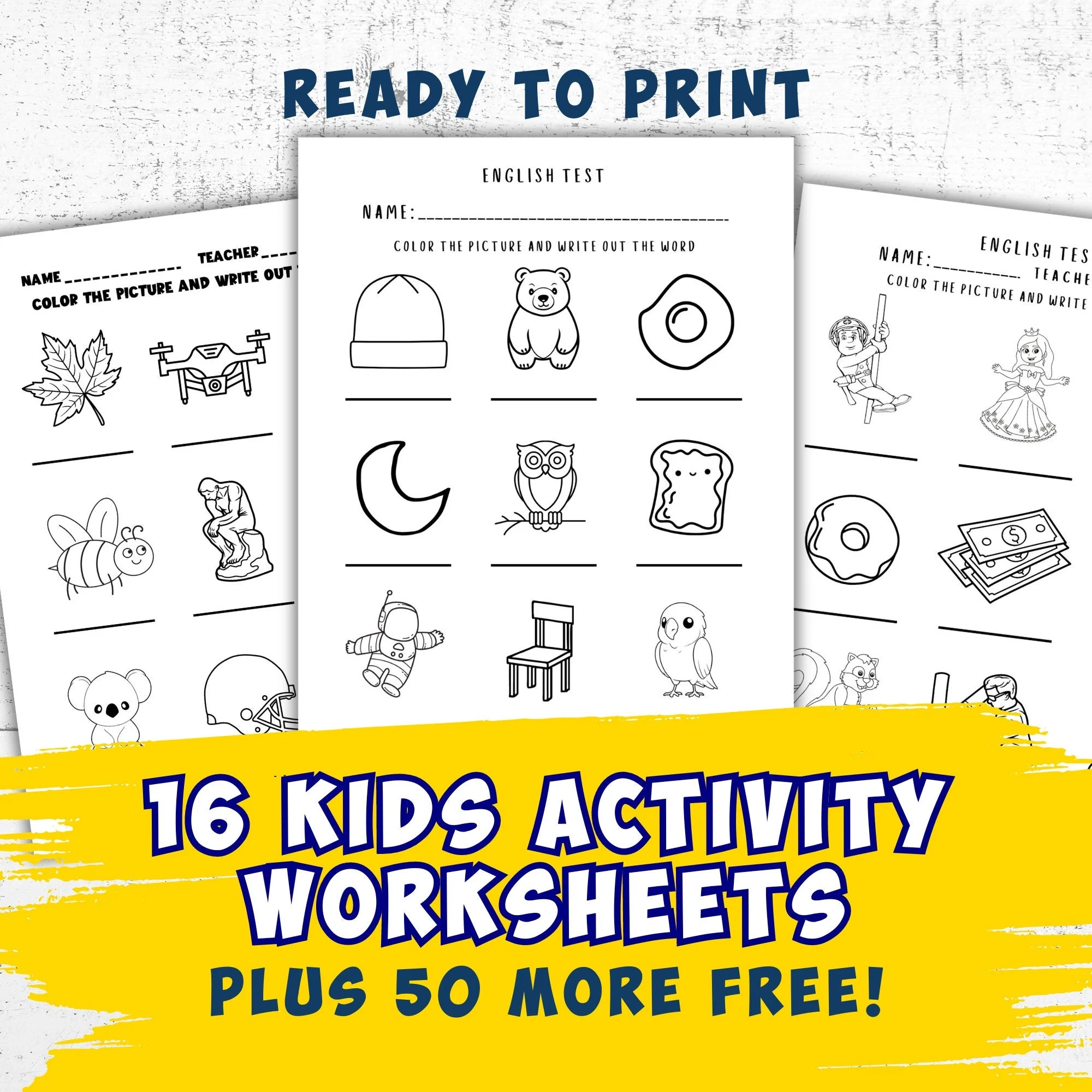 Kindergarten Free Printable Worksheets