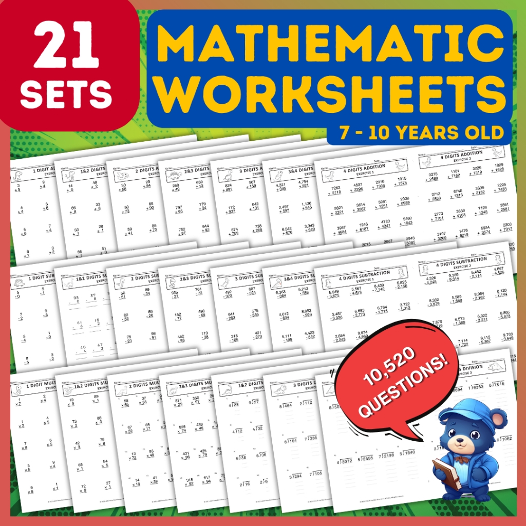Free Printable 7 Years Old Maths Worksheet Free Printable 7 Years Old Maths Worksheet