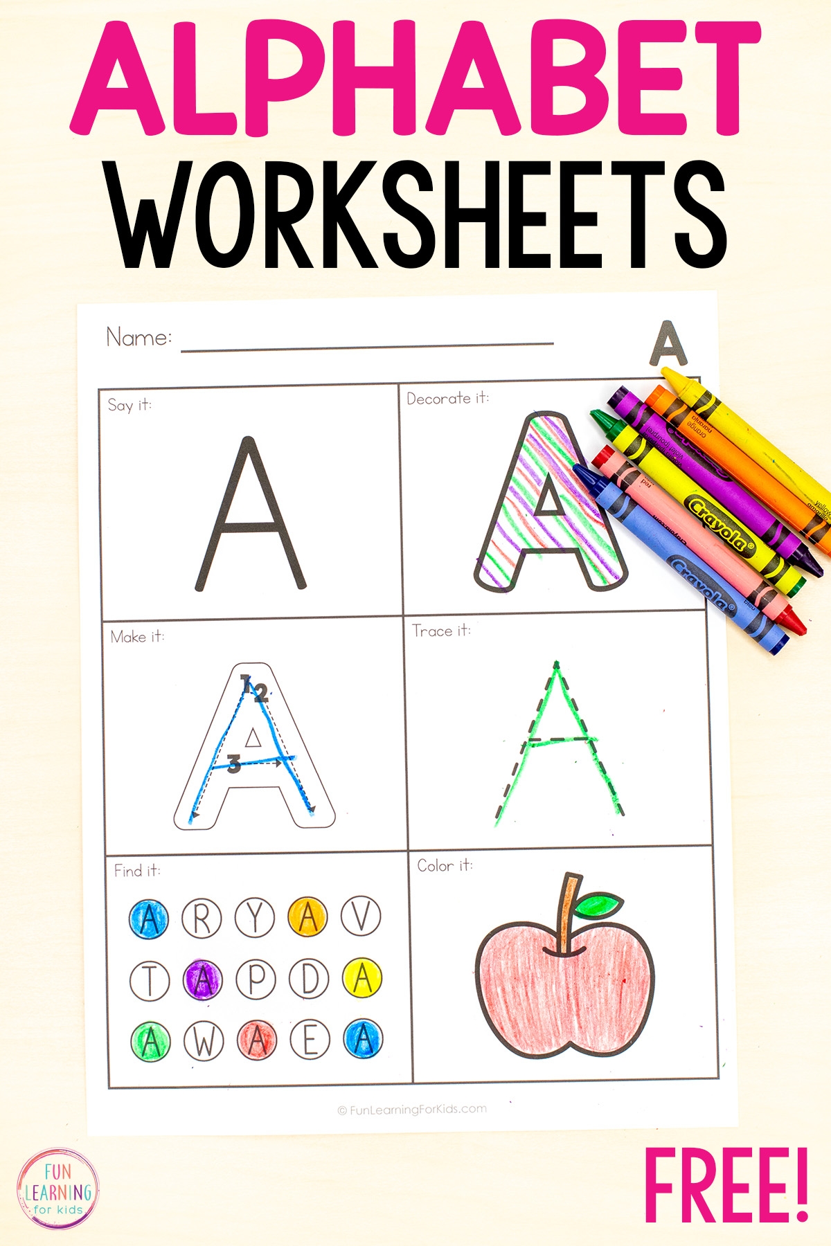 Free Printable Letter A Worksheets