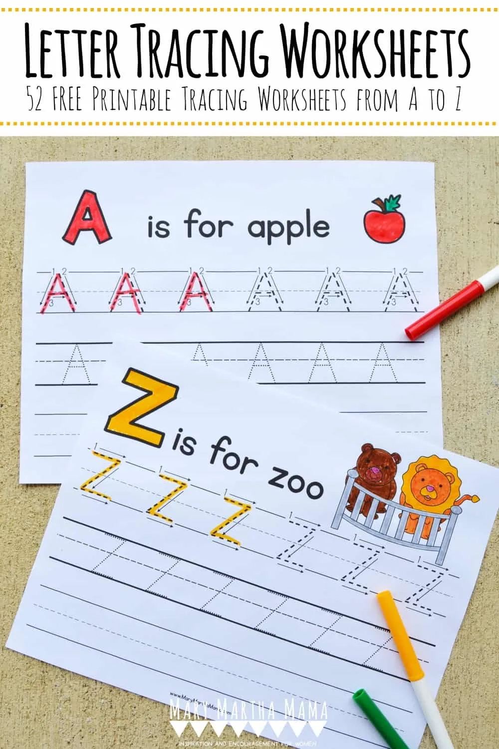 Alphabet Tracing Worksheets Mary Martha Mama Alphabet Tracing Worksheets Mary Martha Mama
