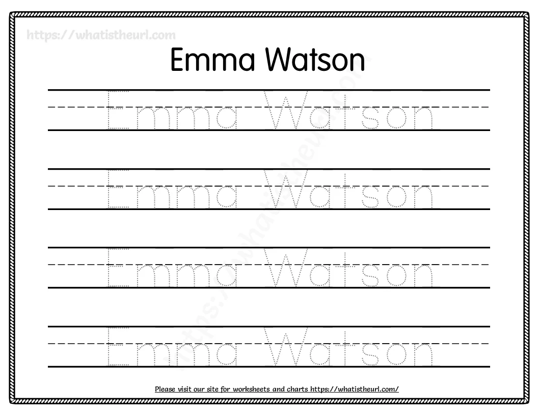 Custom Name Tracing Worksheets Your Home Teacher