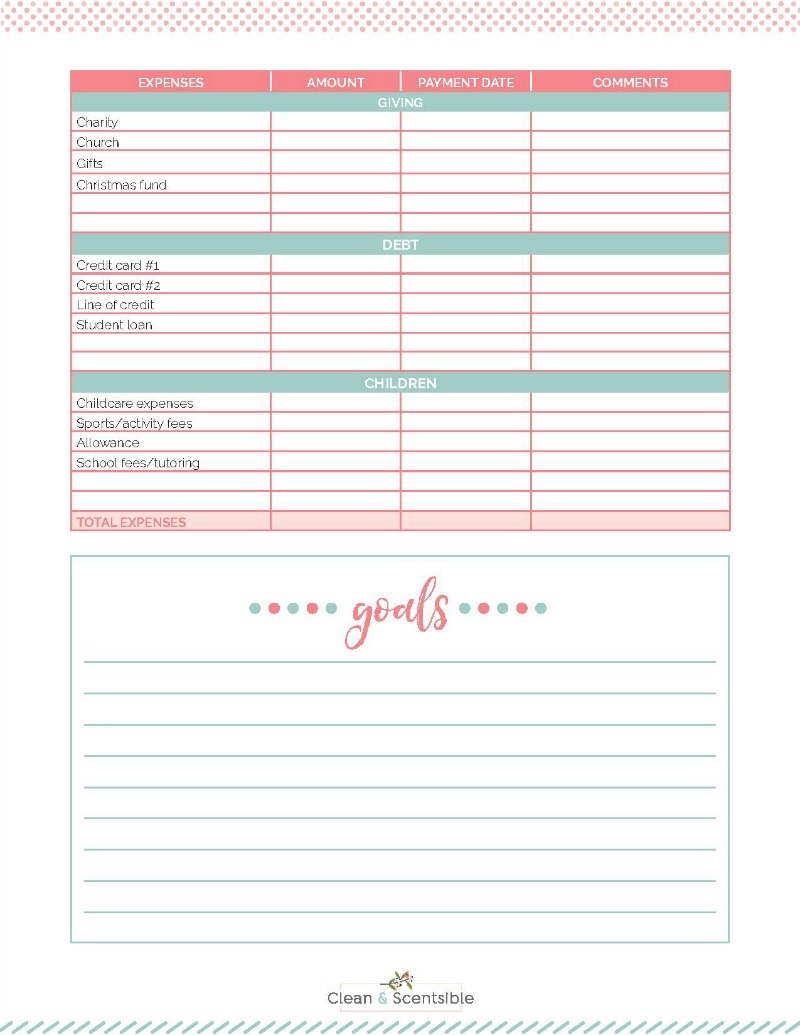 Pdf Beginner Printable Budget Worksheet