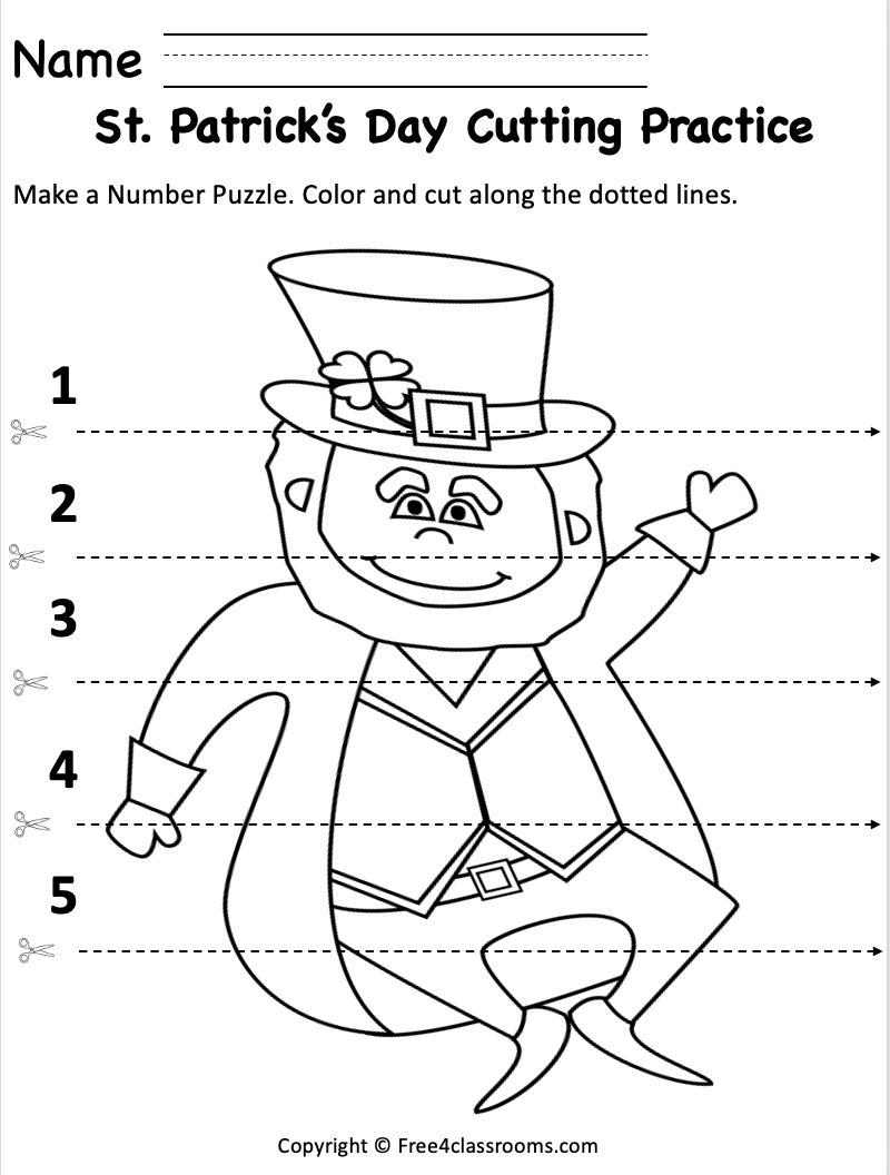 Free Fine Motor Skills Worksheet St Patrick s Day Printable Free Worksheets Free4Classrooms Free Fine Motor Skills Worksheet St Patrick s Day Printable Free Worksheets Free4Classrooms