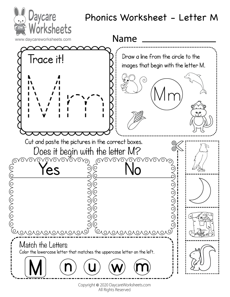 Letter M Printable Worksheets Letter M Printable Worksheets