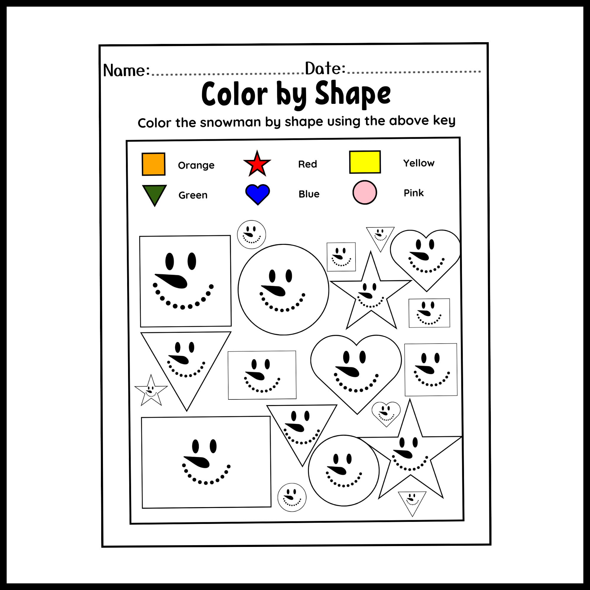 Free Printable Color Worksheets