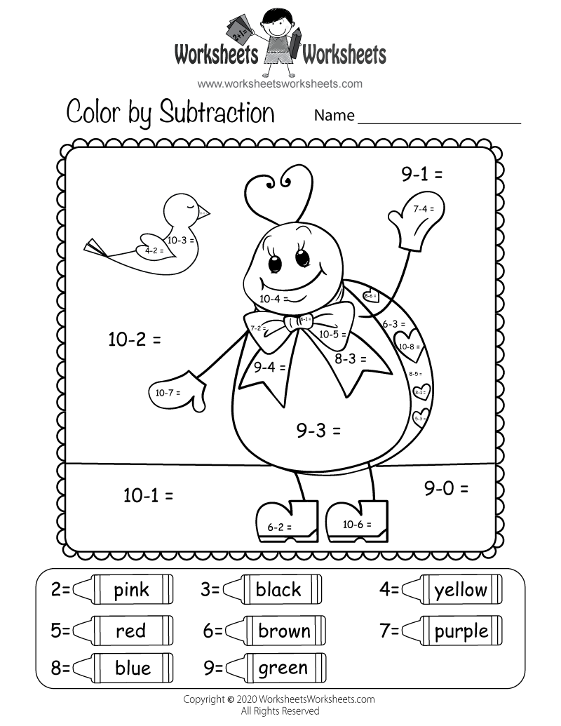 Free Printable Valentine s Day Subtraction Worksheet Free Printable Valentine s Day Subtraction Worksheet