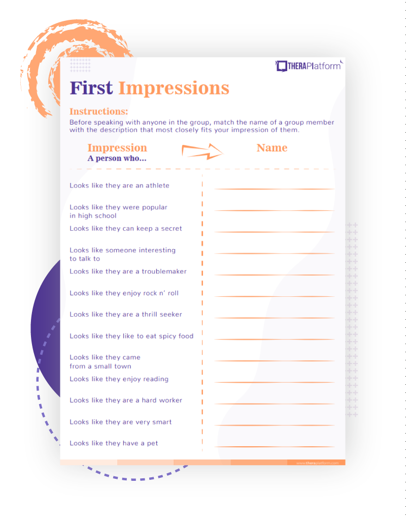 Group Therapy Worksheets Group Therapy Worksheets