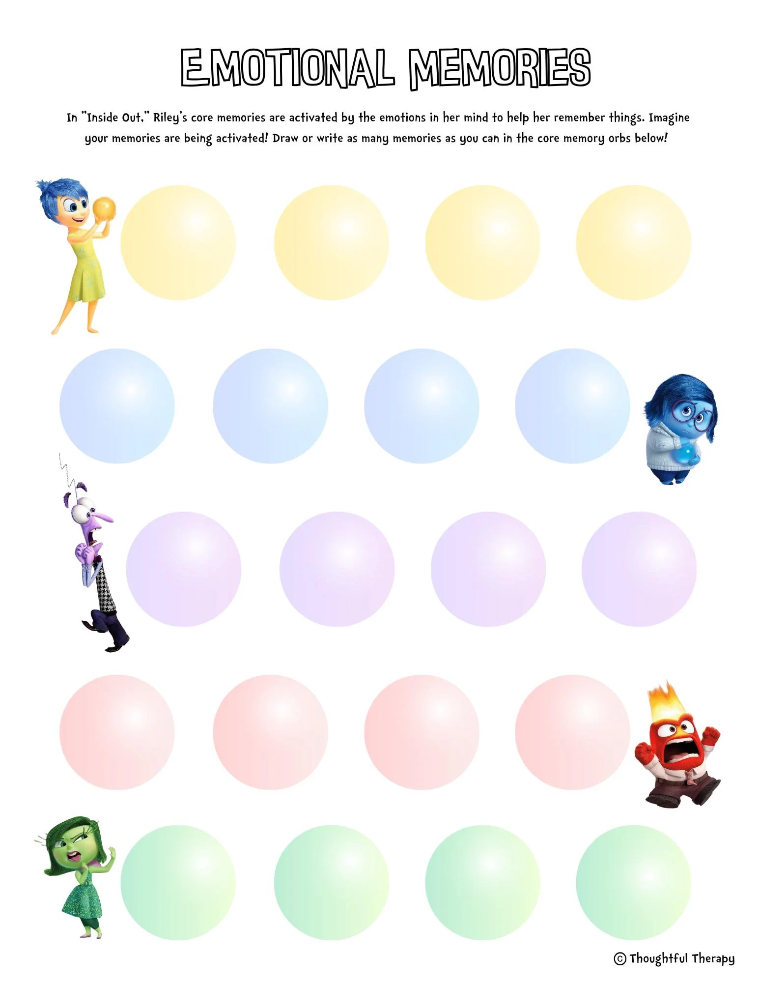 Inside Out Emotional Memories SEL Feelings Worksheet For Therapists Counselors And Teachers Etsy Inside Out Emotional Memories SEL Feelings Worksheet For Therapists Counselors And Teachers Etsy