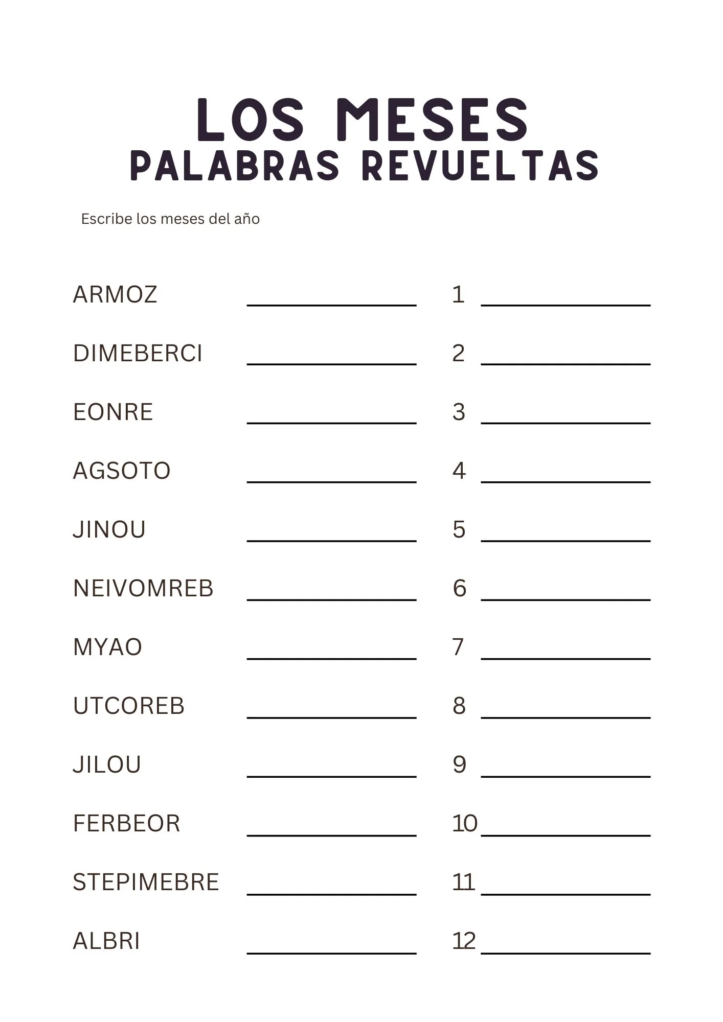 Printable Spanish Worksheets Printable Spanish Worksheets