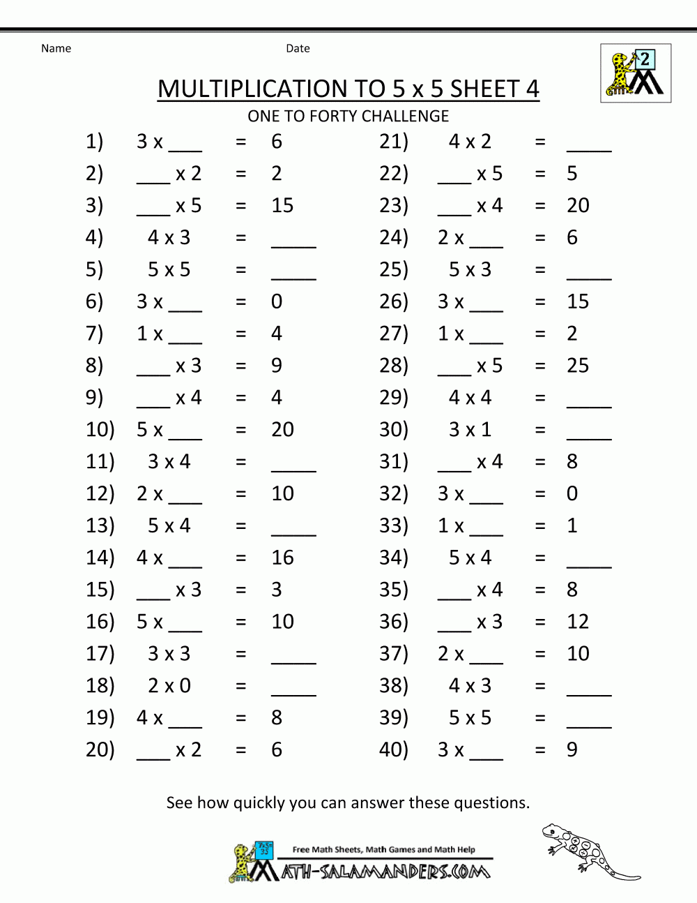 Multiplication Facts Worksheets Printable Multiplication Facts Worksheets Printable