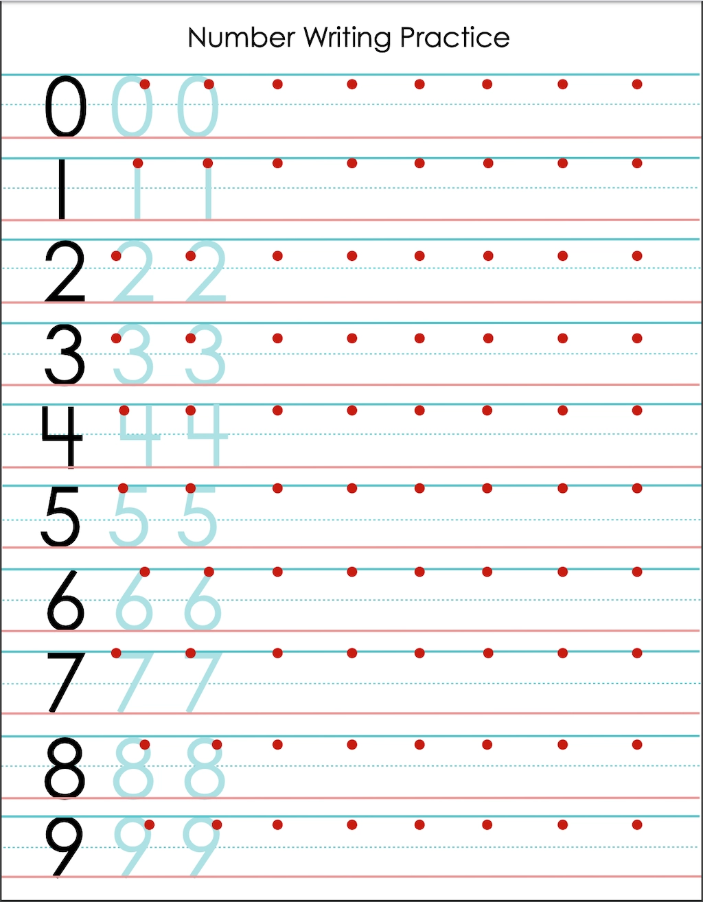 Number Writing Practice Sheet Free Printable Flanders Family Home Life Number Writing Practice Sheet Free Printable Flanders Family Home Life