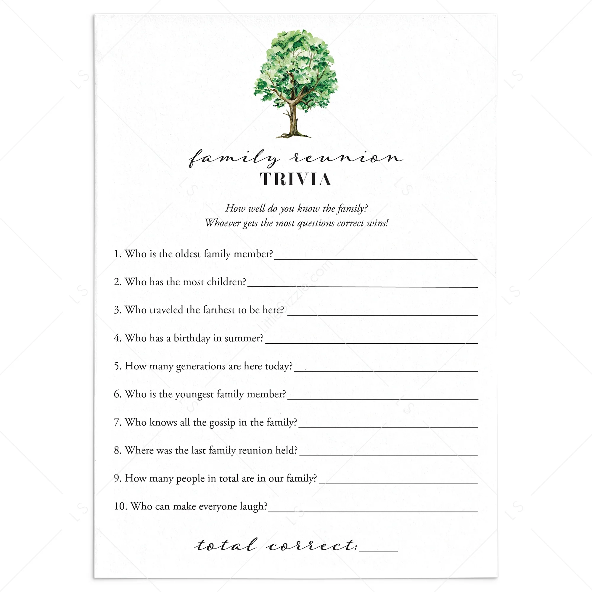 Printable Family Trivia Quiz For Family Reunion For All Ages Download LittleSizzle Printable Family Trivia Quiz For Family Reunion For All Ages Download LittleSizzle