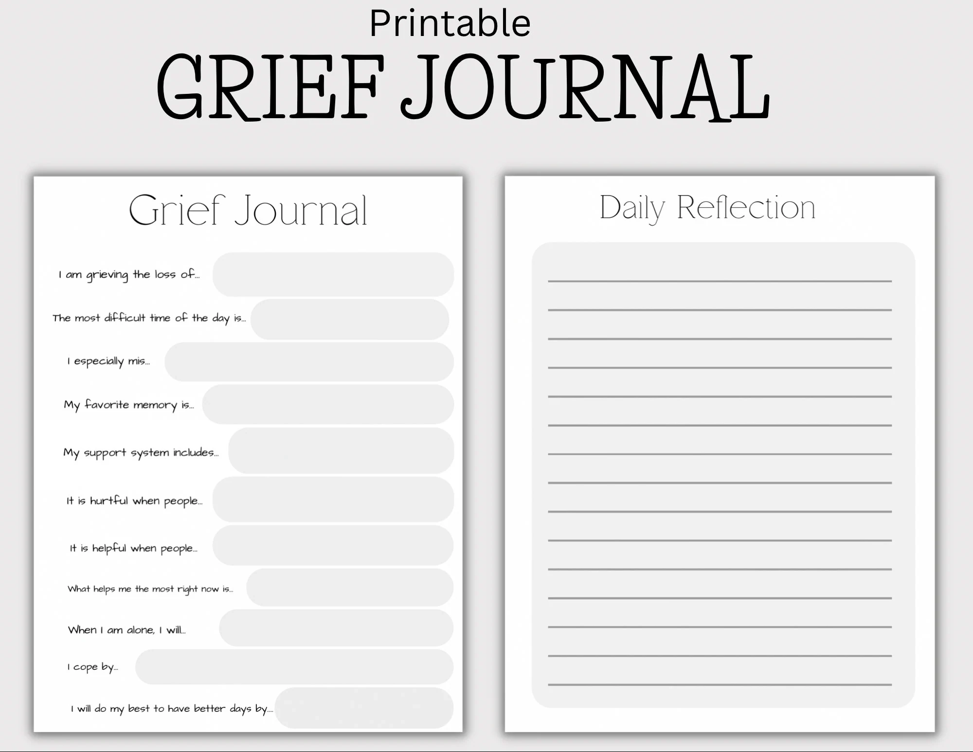 Printable Grief Journal Grief Template Coping With Grief Printable Journal Loss Of Loved One Daily Journal Daily Reflection Etsy Printable Grief Journal Grief Template Coping With Grief Printable Journal Loss Of Loved One Daily Journal Daily Reflection Etsy