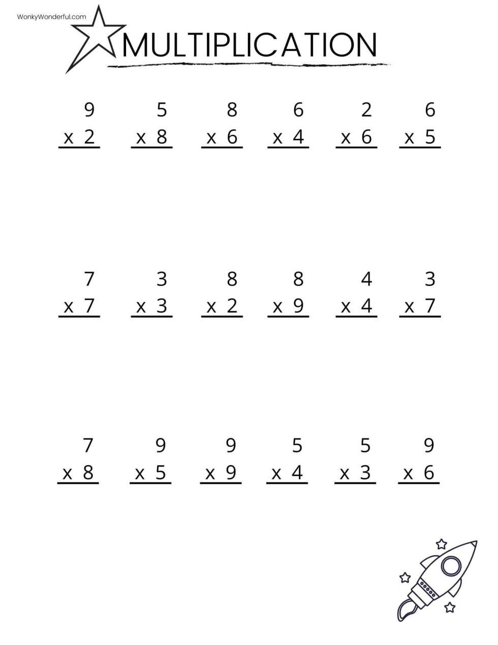 Printable Multiplication Worksheets Printable Multiplication Worksheets