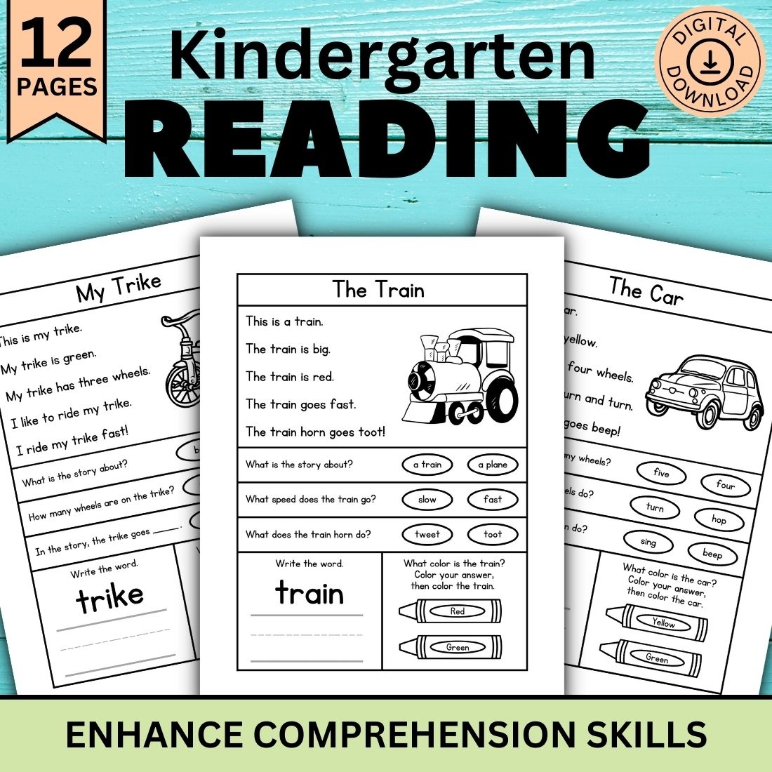 Printable Kindergarten Worksheets Reading Printable Kindergarten Worksheets Reading