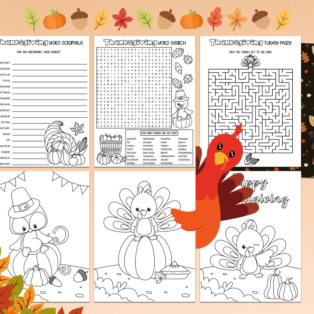 Free Printable Thanksgiving Worksheets Free Printable Thanksgiving Worksheets