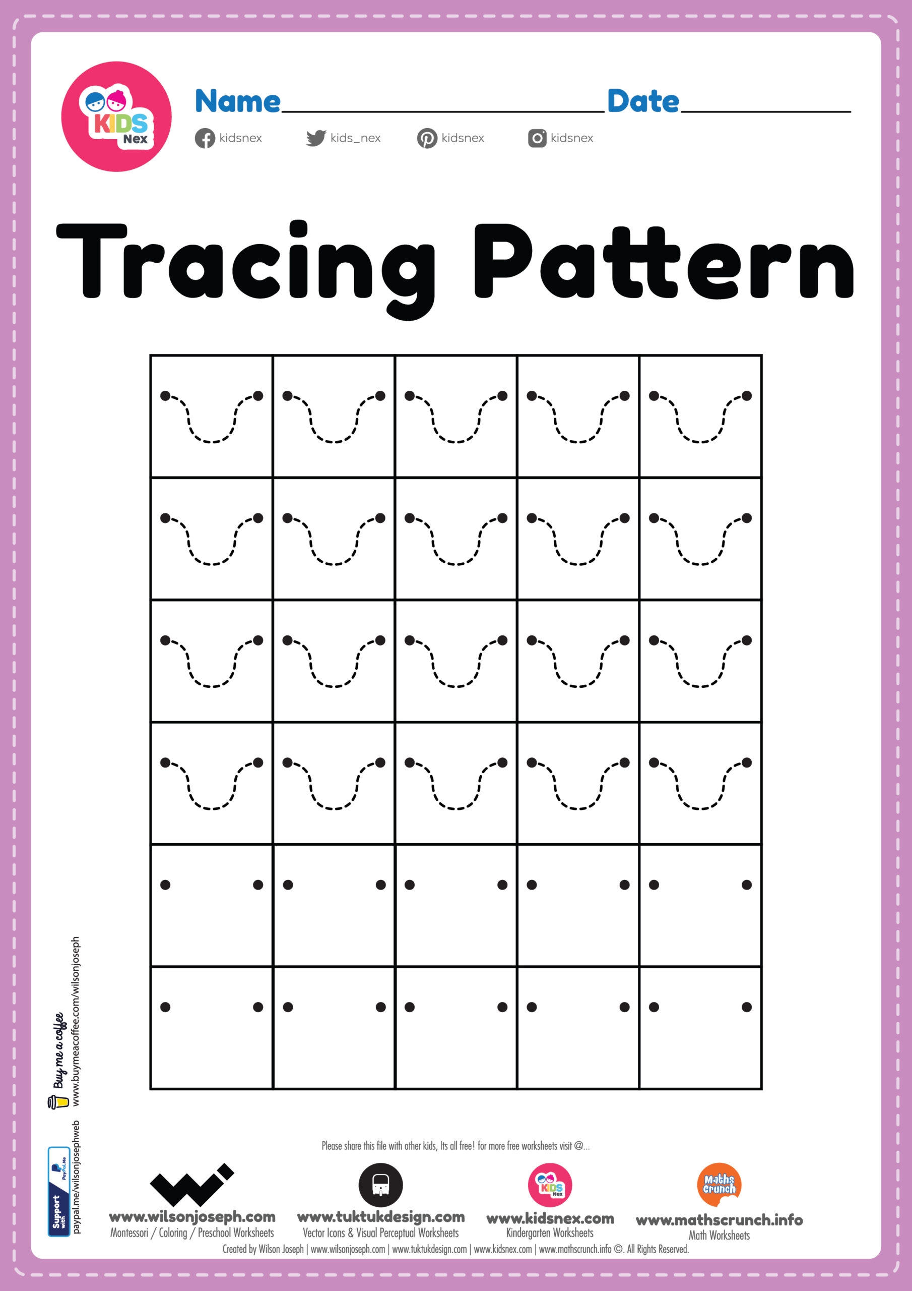 Tracing Lines Worksheets Printable Pdf